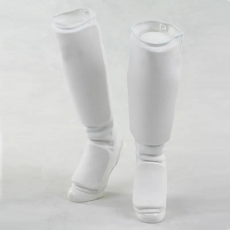 Football leg guard Pu Taekwondo Shin and Instep Guard Customize White Karate Shin Guard
