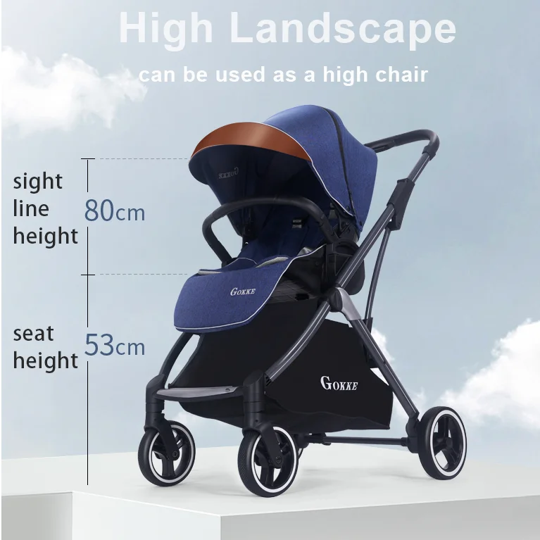 Baby Products Online 2020 Luxury Linen Fabric Luxury Baby Pram Buggy for Infant