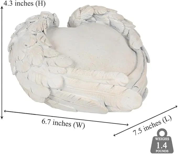 Resin Heart Shape Cemetery Stones Grave Memorial Stones