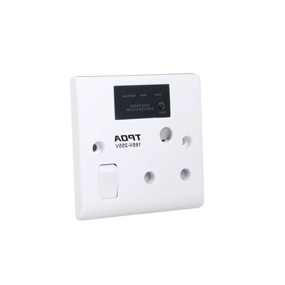 1712 15A Digital Display Wall Socket Type Voltage Protector Wall Mount Voltage Protector Single Phase AC 220V Tiqpit/tpoa CN;ZHE