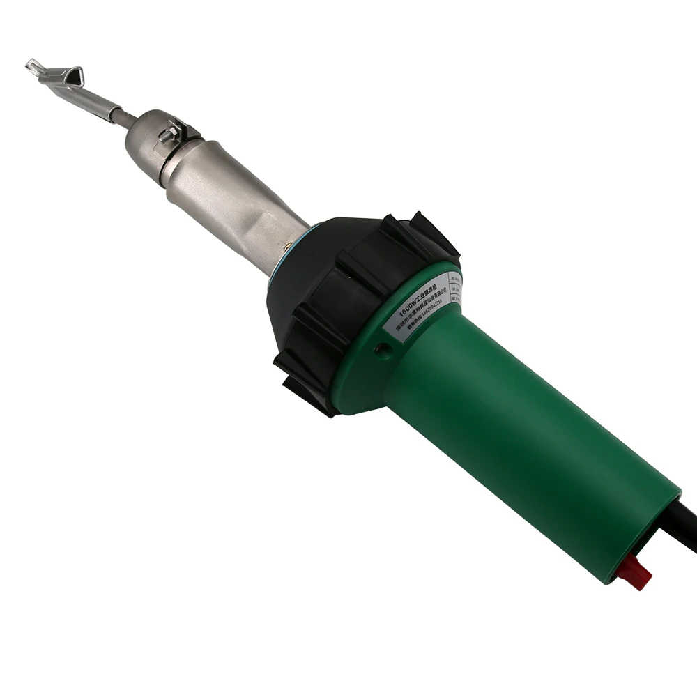 1600W Professional Heat Gun Kit PVC Roofing Welding Plastic Welder Hot Air Torch with Quarter Moon Knife Groover Floor Tools
