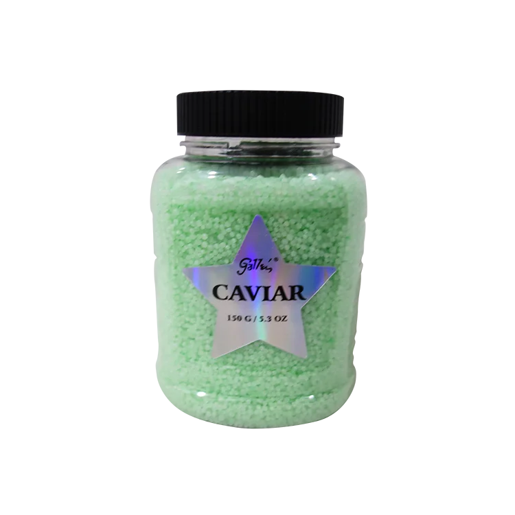 
Round Bath Caviar Bead Salt Bottle Natural Glass 