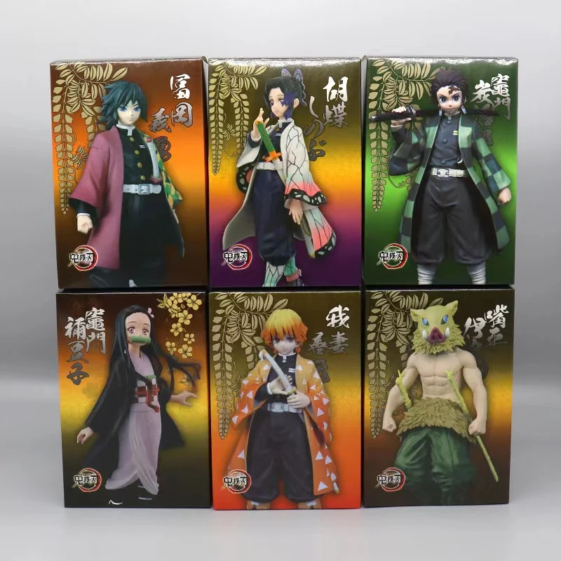 Demon Slayer Figure Kamado Tanjirou Action Figura Anime Agatsuma Zenitsu Nezuko Warrior No Yaiba Kimetsu PVC Model Toys
