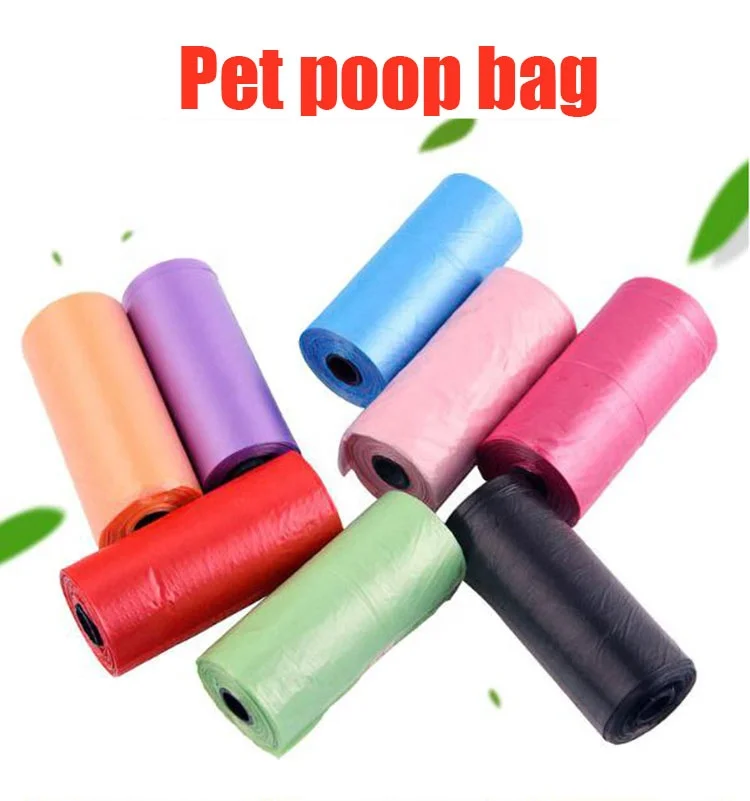 Wholesale Portable Pet Poop Bag Garbage Bag For Dog And Cat Pet Supplies 15 Pcs/Roll poop bags
