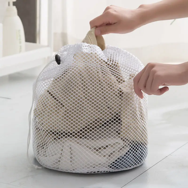 Laundry Mesh Drawstring Bag