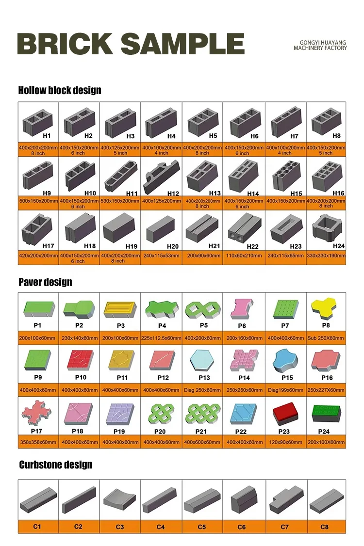 High Quality HY4-2B Cement Paver Block Hollow Brick Making Machine Concrete Brick Making Machinery for Sale Max Ordinary Key