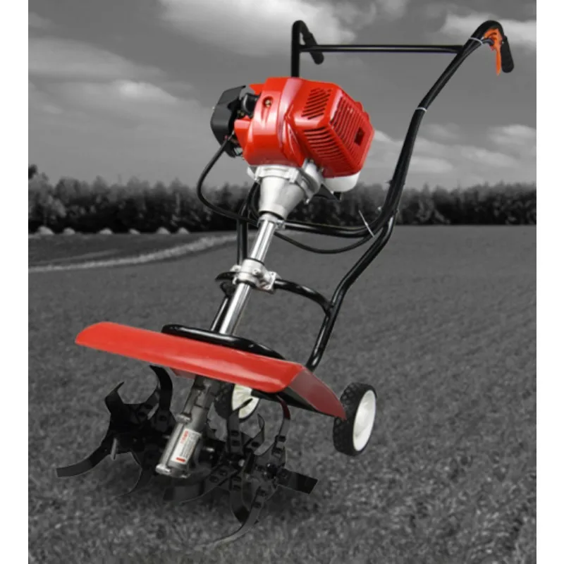 Small gasoline hoeing micro tillage scarifier home hoeing rotary tillage trenching machine