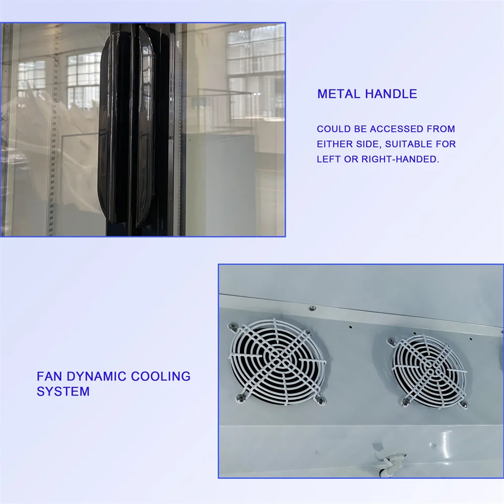 Three Glass Door Beverage Display Fridge Beer Display Cooler Refrigerating Showcase Refrigerators