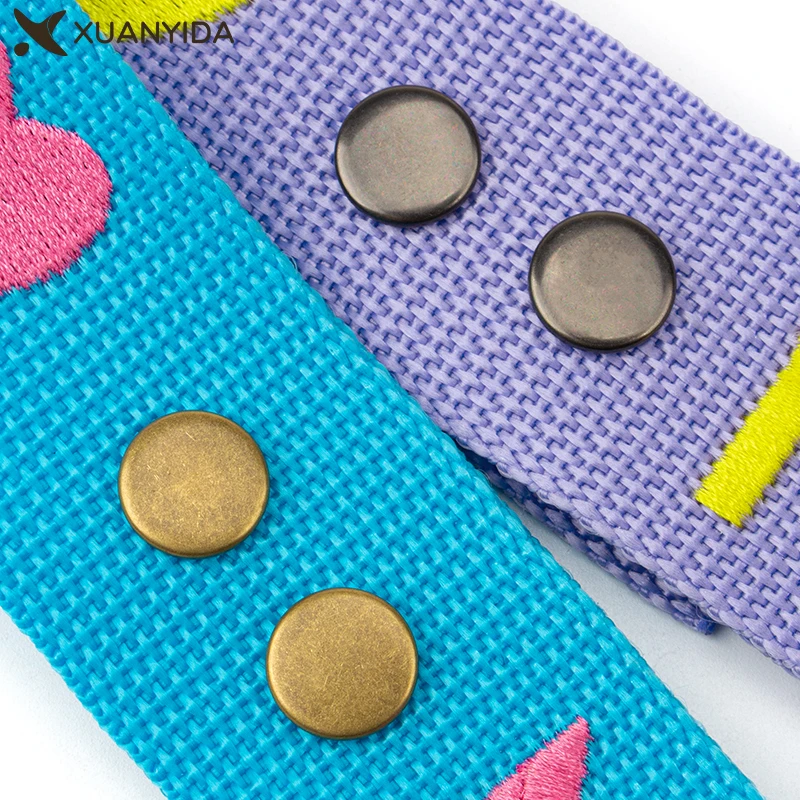 Custom Korean Cotton Kids Name Bag Tag Embroid Canvas Tag Strap Iron on Embroidery Patches Ribbon Tape for Children Girls Boys