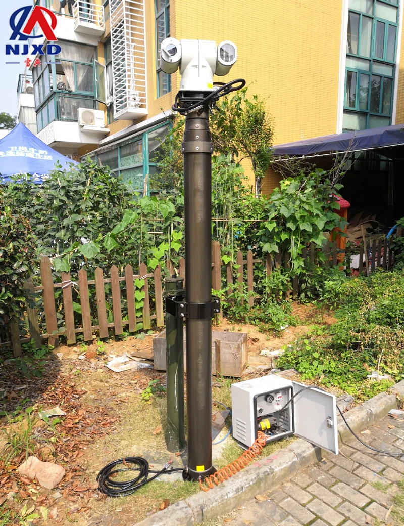 XD015 Tripod Pneumatic Telescopic Mast for CCTV Camera