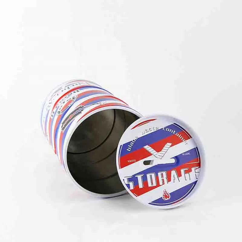 Spot Razor Blade Storage Recycling Box Barber Tin Disposal Case Blade Bank Safety Eco Friendly Razor Razor