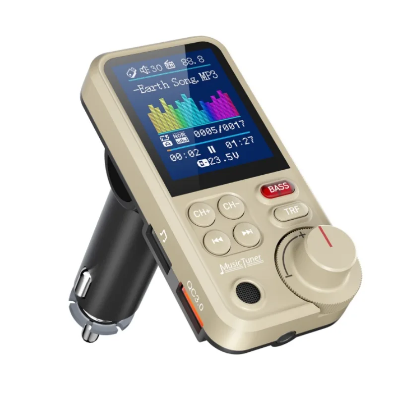BT93 Treble Bass Sound Music Player Car FM Transmitter Dual USB c Charger Bluetooth FM Transmitter MP3 Player