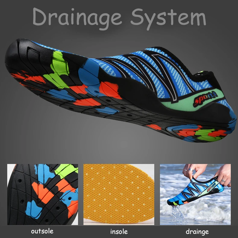 Summer Water Shoes Barefoot Quick Dry Aqua Yoga Socks Slip on Shoes Women Surfing Boating Hiking Athletic footwear Water Shoes