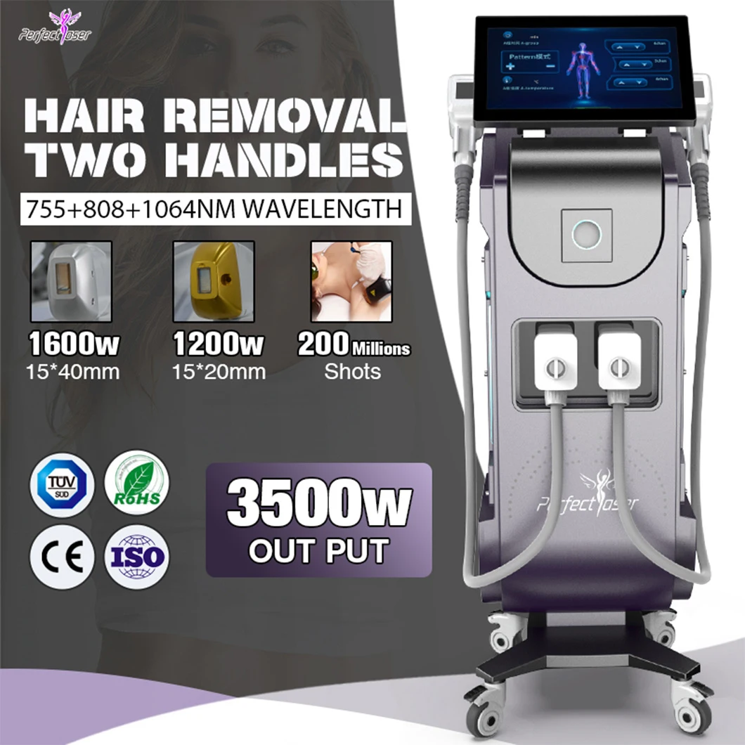 2023 Ice 810nm Big Power Ce Approved Laser 808nm 755nm 1064nm High Power 1800w Laser Hair Removal Machine