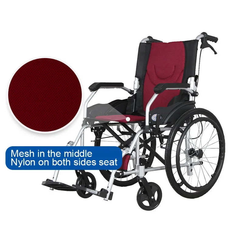 
Silver Liquid Coating Light Weight Aluminum Wheelchair With Foldable Backest 
