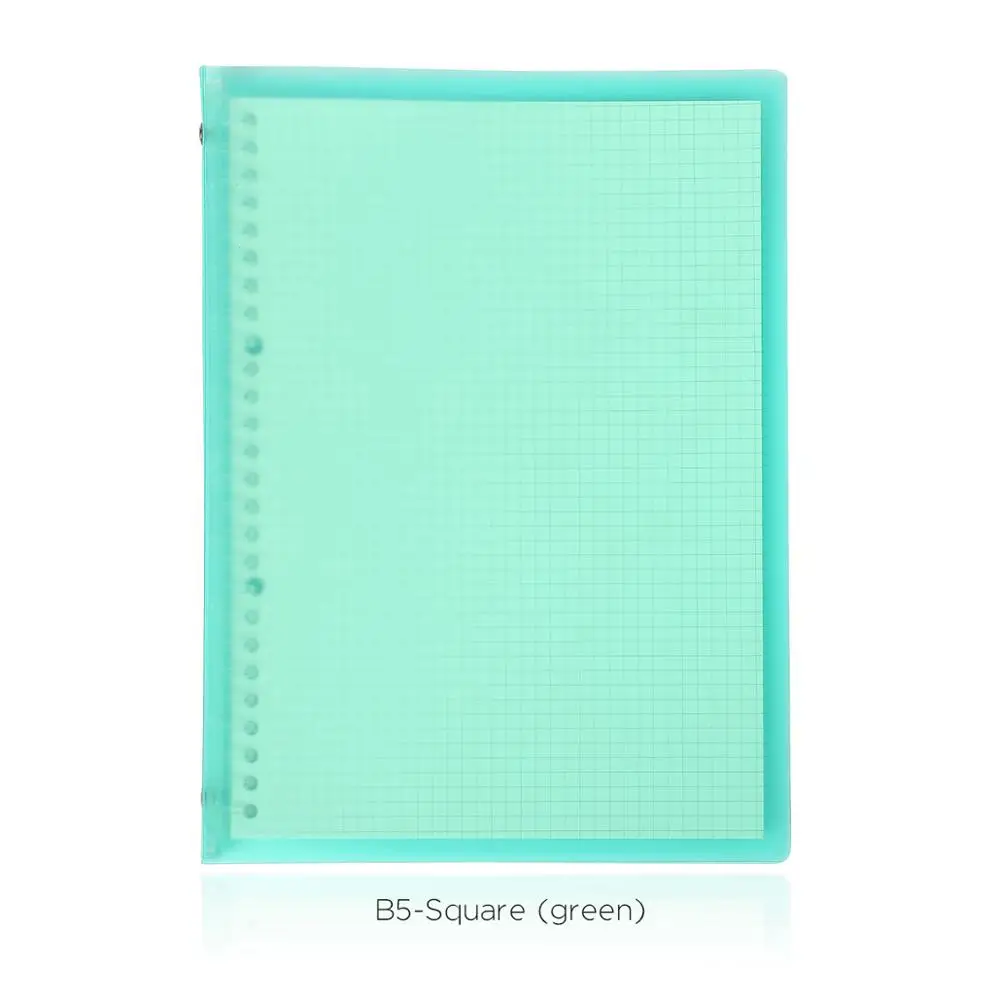 A5 easy to folder student notebook lightweight with PP cover waterproof 20 rings binder folder office journal