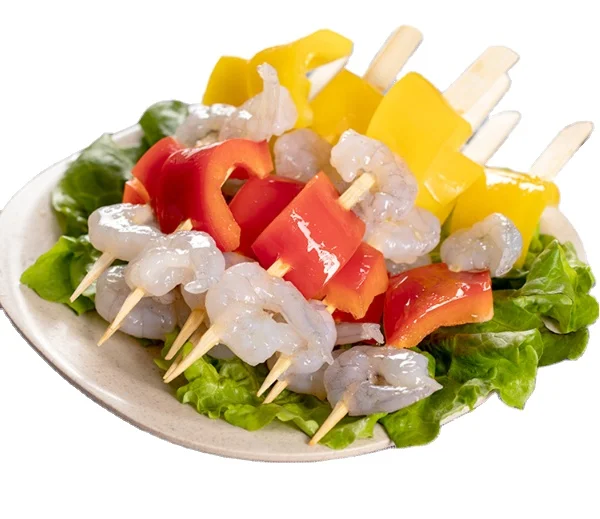 Food Grade Bamboo Flat Skewers Hot Dogs Picks Snack Hold Sticks With Customized Logo