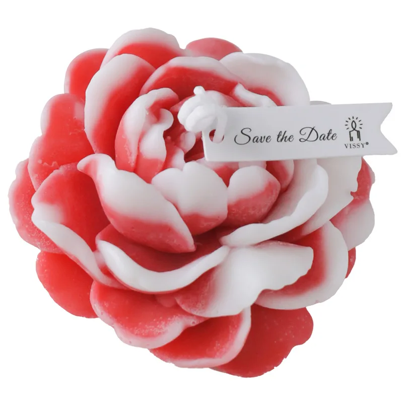 Handmade Exquisite Jasmine Flower Aromatherapy Candle Bean Wax and Paraffin for Christmas and Easter