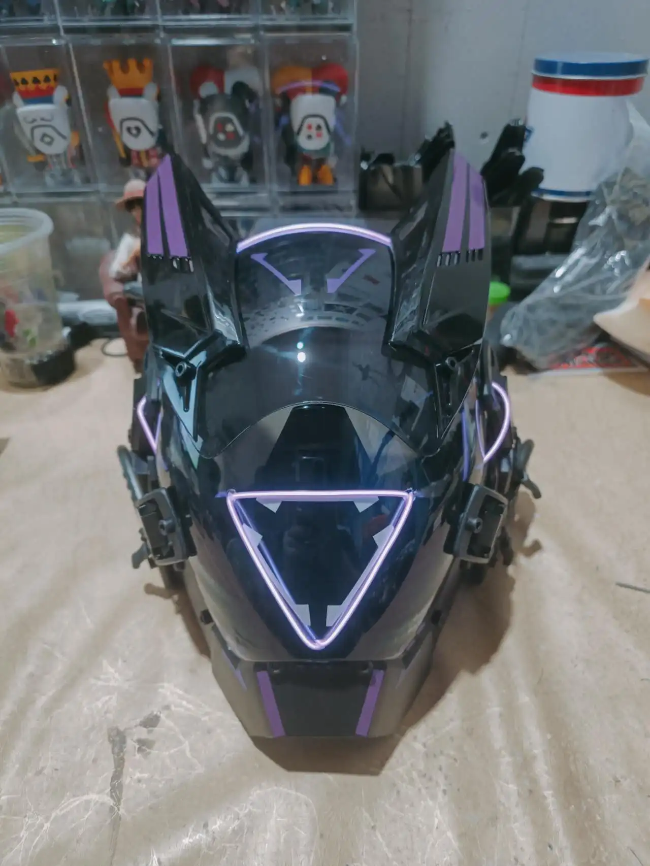 Hot Sale Mask LED Light Helmet Halloween and Christmas PC Mask Soldiers party Luminous Mask