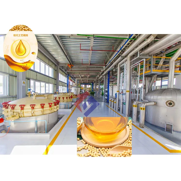 Full refined production cooking oil line soya deodorization refinery oil machine