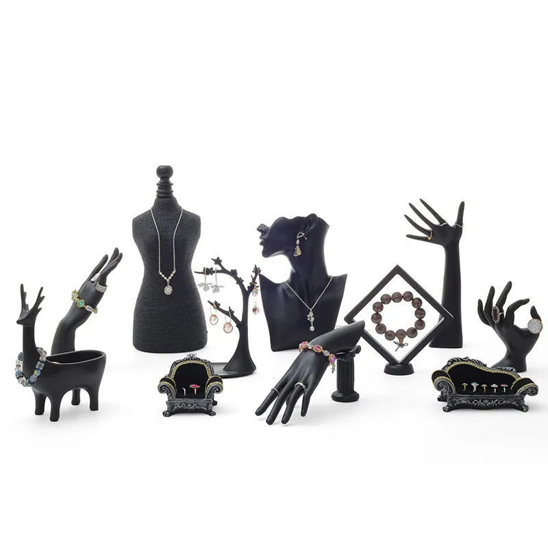 Resin Fawn Sofa Jewelry Display Hand Showcase Props Bust Stand Holder