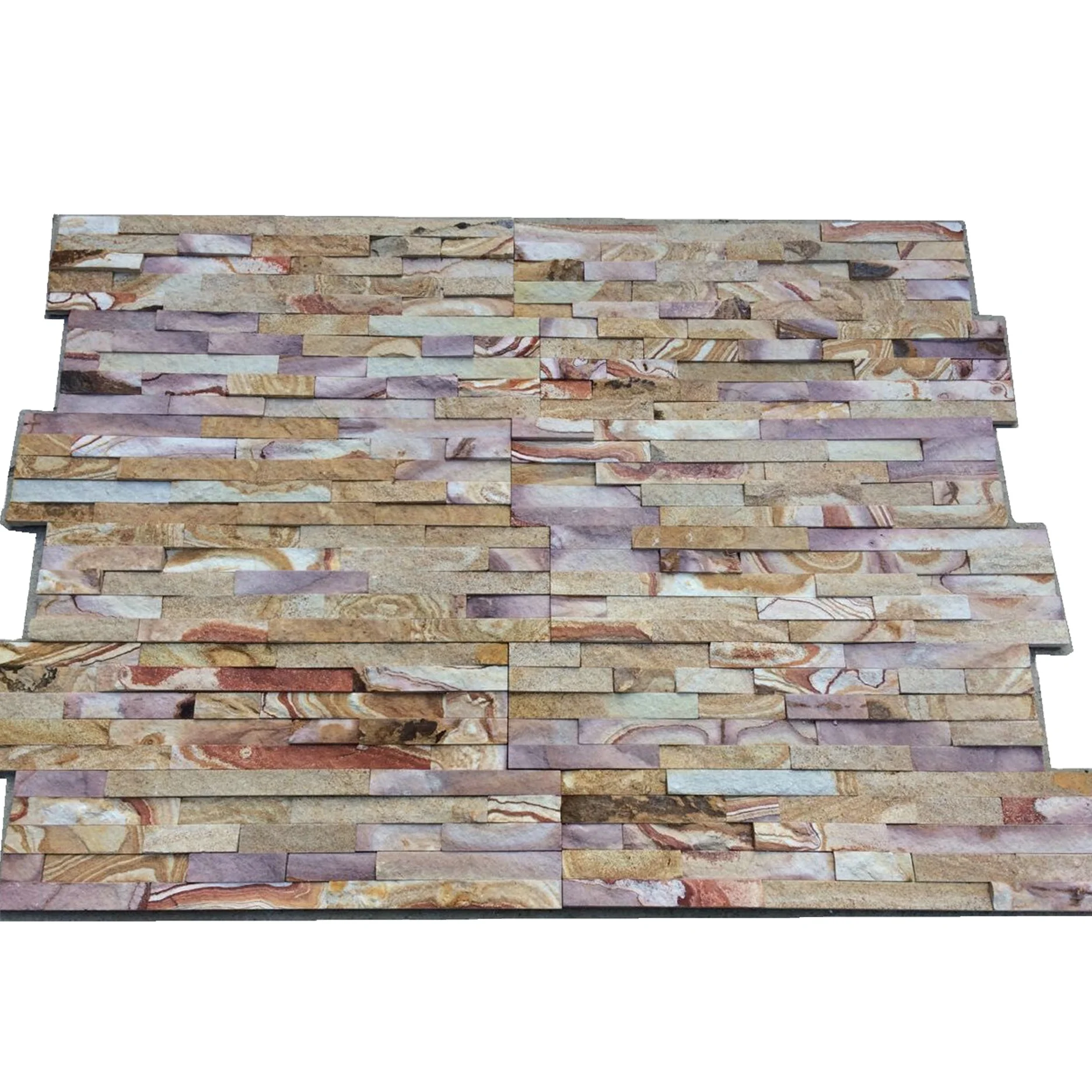 Настенная панель из натурального камня радужного песчаника Ledgestone