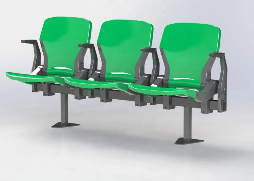 High-quality floor-standing armless hollow plastic flip-flop chairs, outdoor stadium activity bleacher chairs