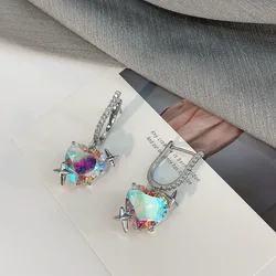 Любовь Кристальное ожерелье День Святого Валентина серьги в форме сердца, для девочек, для женщин, ювелирные изделия, Кулон, Ожерелье