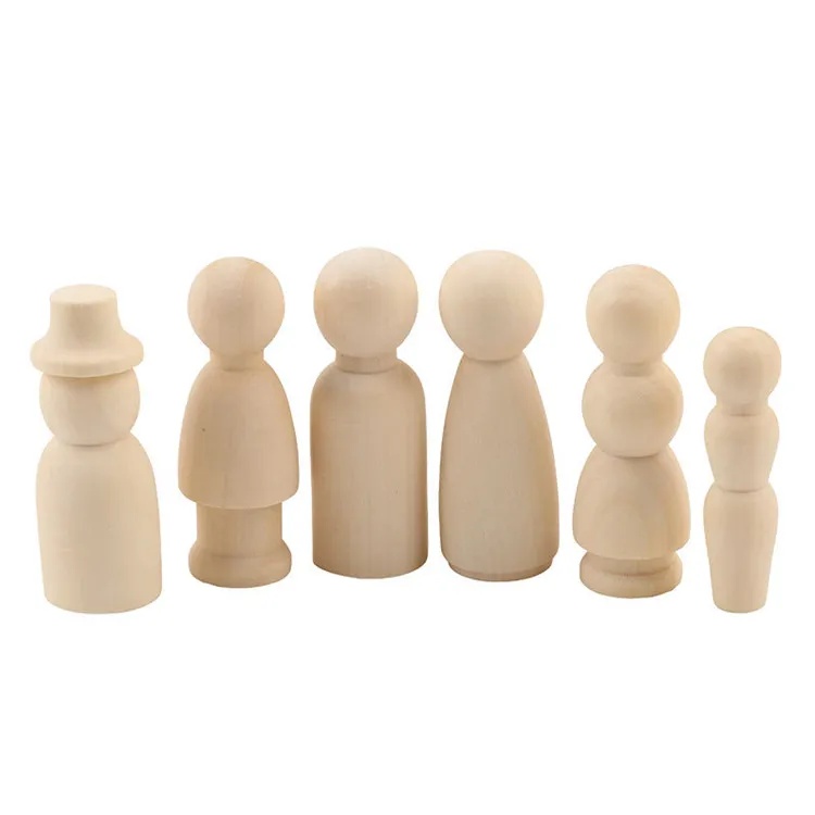 Высококачественная деревянная кукла-подставка «сделай сам», Маленькая деревянная фигурка, деревянные игрушки для детей
