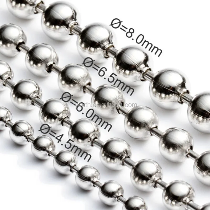 5mm stainless steel metal ball bead chain