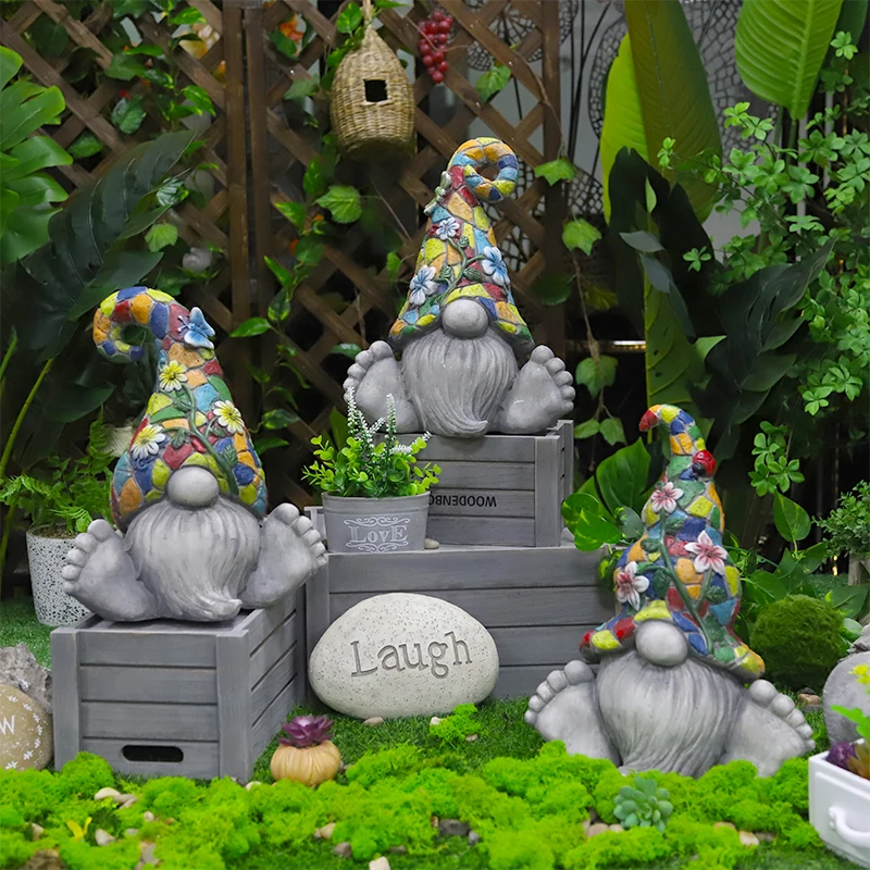 Популярная магниевая Цветочная шляпа Redeco 2022, садовая статуя гнома, милое ремесло с изогнутым углом шляпы