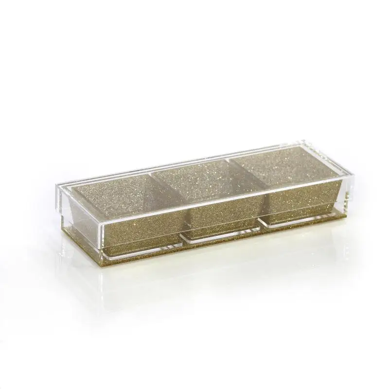 Clear 3 Sectional Tray Box Custom Acrylic Gift Boxes For Jewish