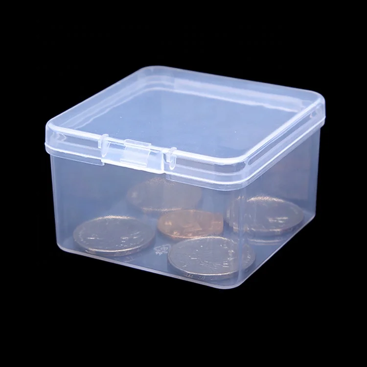 Hard Organizer Box Transparent PP Square Recyclable Hinged Plastic Waterproof Food Container Multifunction Customized CLASSIC