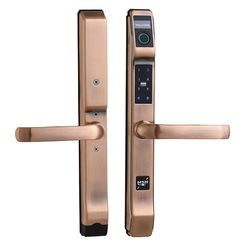 Intelligent sliding door lock available key fingerprint card