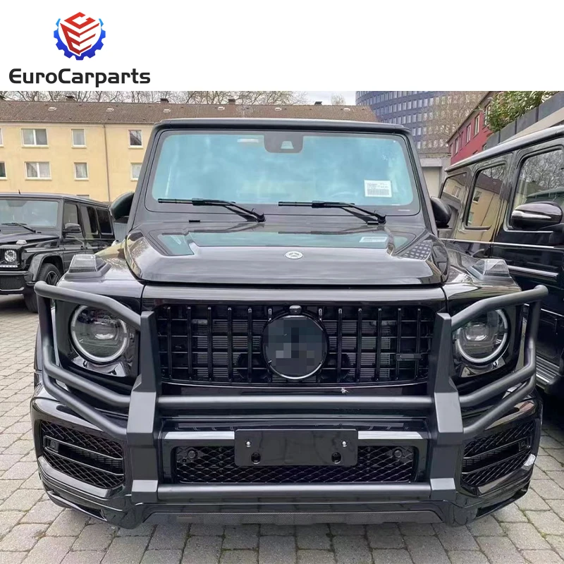 2029-2022 Year G Class W463A G63 Sports Style Bull Bar B Style Matt Black Front Bumper Guard Step Bar for W464Bull Bar