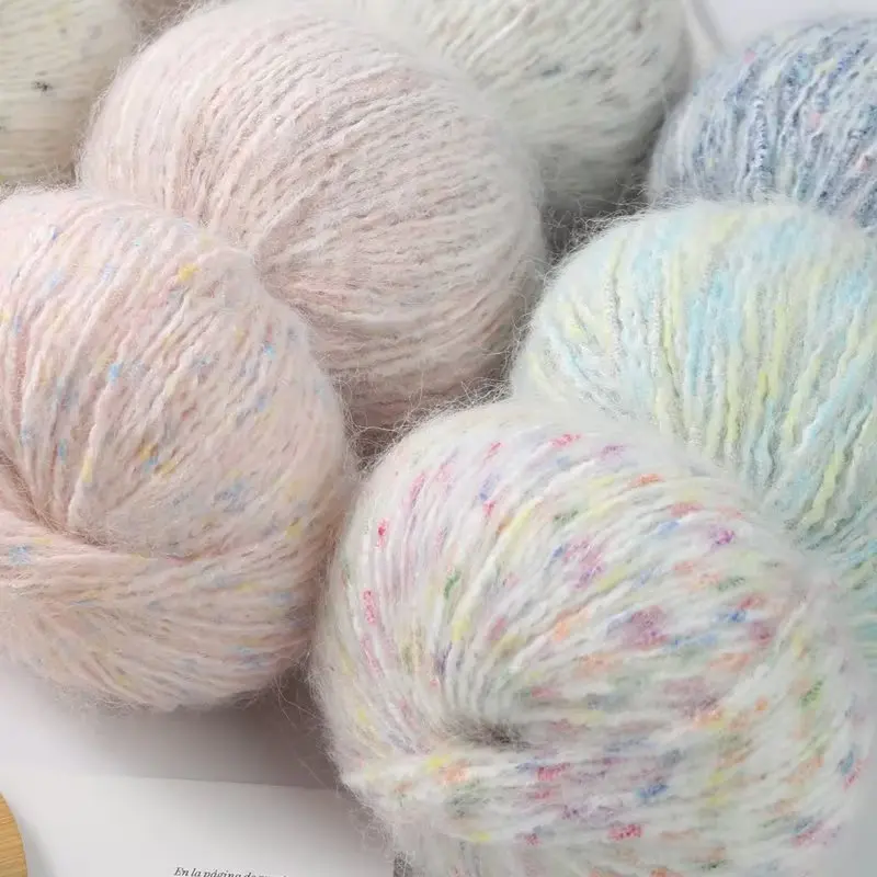 Wholesale Baby Soft Hand Knitting Mohair Blended Yarn Crochet Spun Yarn