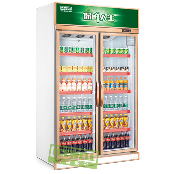 Commercial Beverage Refrigeration Equipment Ice Cream Deep Display Fridge Freezer With Glass Door