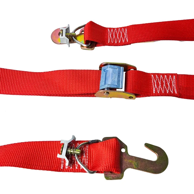 Polyester Webbing J Hook Tie Down Track Cam Buckles Lashing Ratchet Strap For Logistic