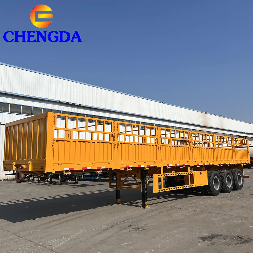 New 3 Axles Heavy Duty 40t 60ton Corgo Fence Trailer