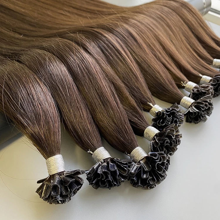 Raw Keratin Utip extension hair 100% Remy natural hair extension human Double Drawn Vietnam U tip hair extensions wholesale