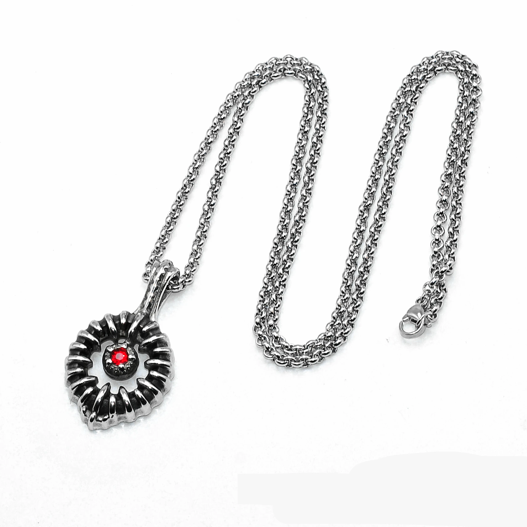 Hip Hop Rock Design Necklaces Punk Gothic Style Matt Smear Oil Stainless Steel Skull Cross Men Necklace Jewellery