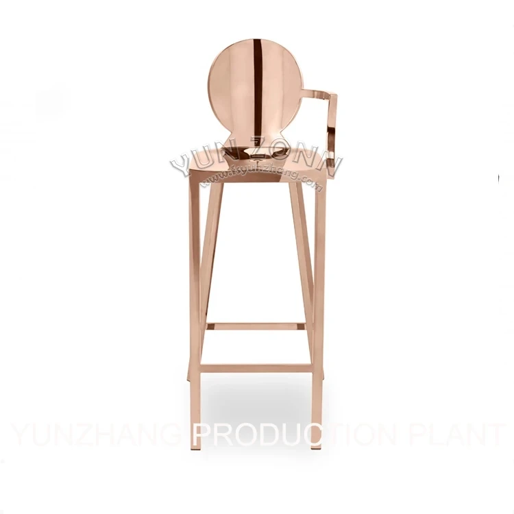 Modern Gold Stainless High Bar Stool and Dining Chairs Home Furniture for Restaurant Hotel and Living Room for Nightclub