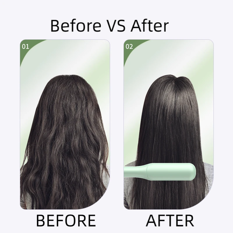 Straightener Curler 2 In1 hair Brush Electric Hot Comb Lisseur De Cheveux dual-use Ceramic heating Styling Tool