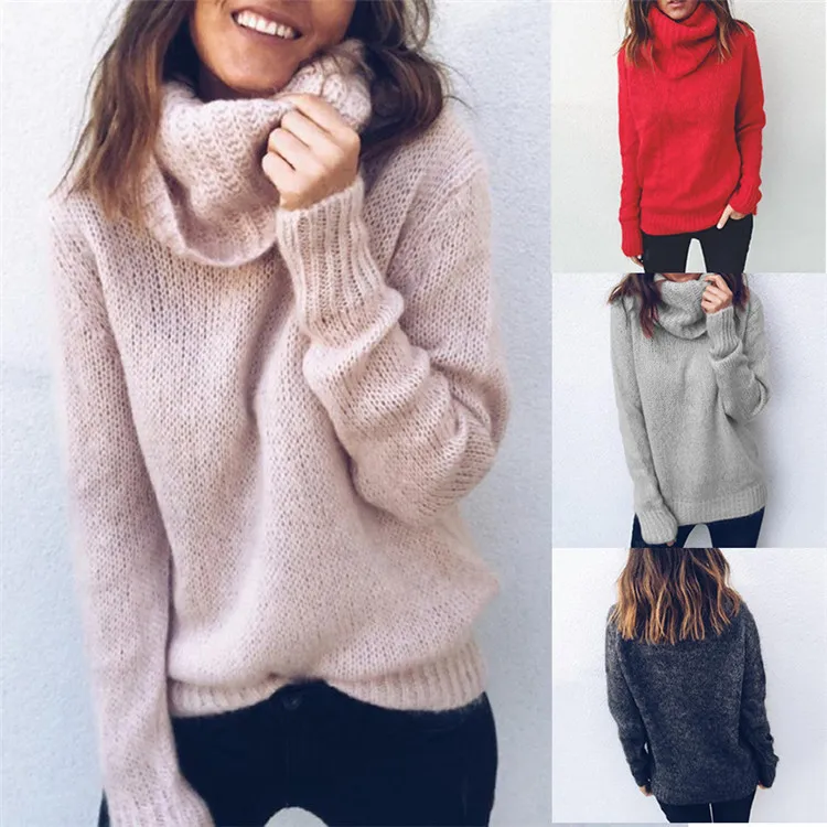 
Hot Selling Custom Round Neck Knitted Sweater Woman 
