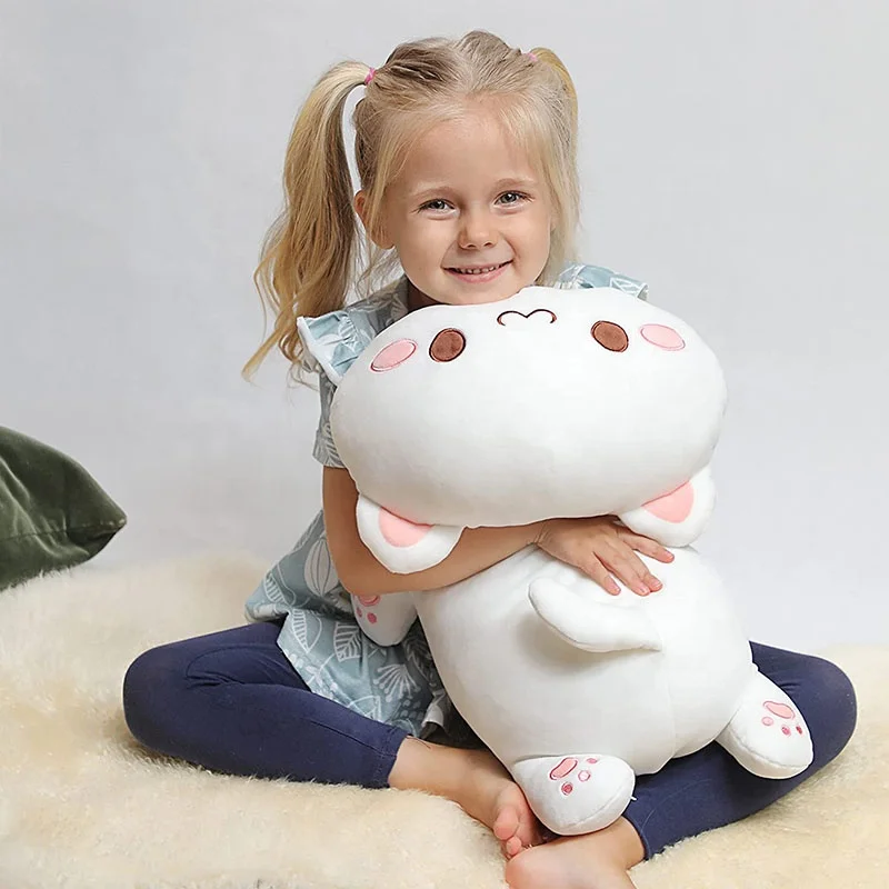 Wholesale Free Samples Low MOQ High Quality Super Soft Cat Plush  Glow Lighting Pillow For Kids