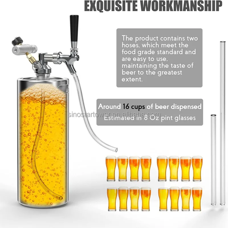 Wholesale Beer keg Food Grade Stainless Steel Mini Keg 	corny keg