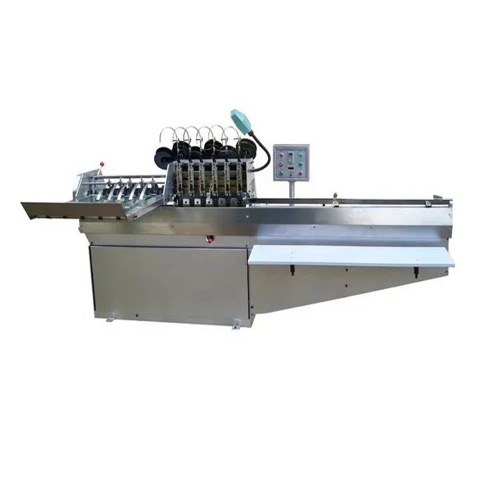 Qike QK-404-2B semi-auto light control type double head paper wire sittch machine books binding stapler machine