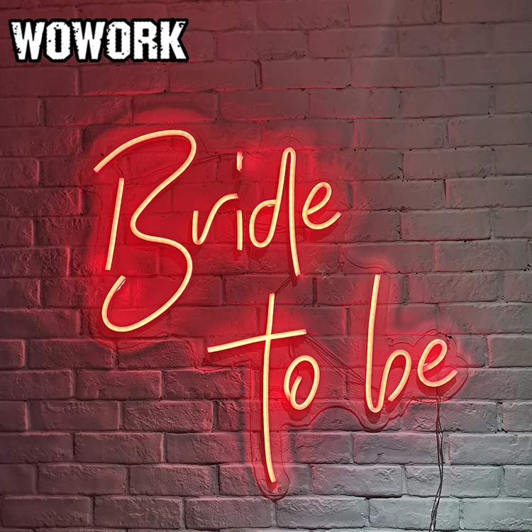 2021 год WOWORK 3D водонепроницаемая RGBW 12 В индивидуальная романтичная силиконовая неоновая надпись для вечеринки товары