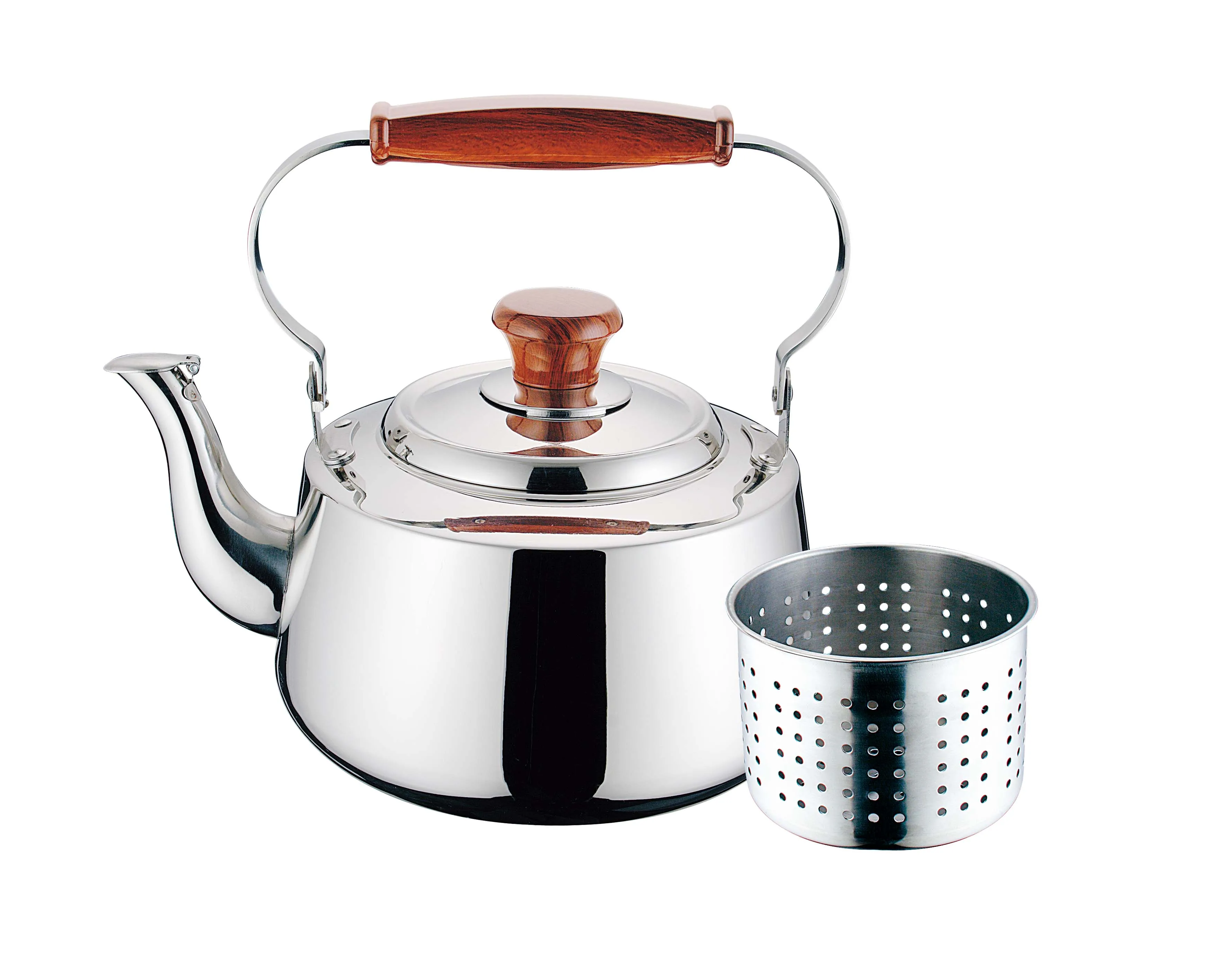 Factory wholesale high quality new design teapot with filter custom polished anti-scalding design stainless steel kettle