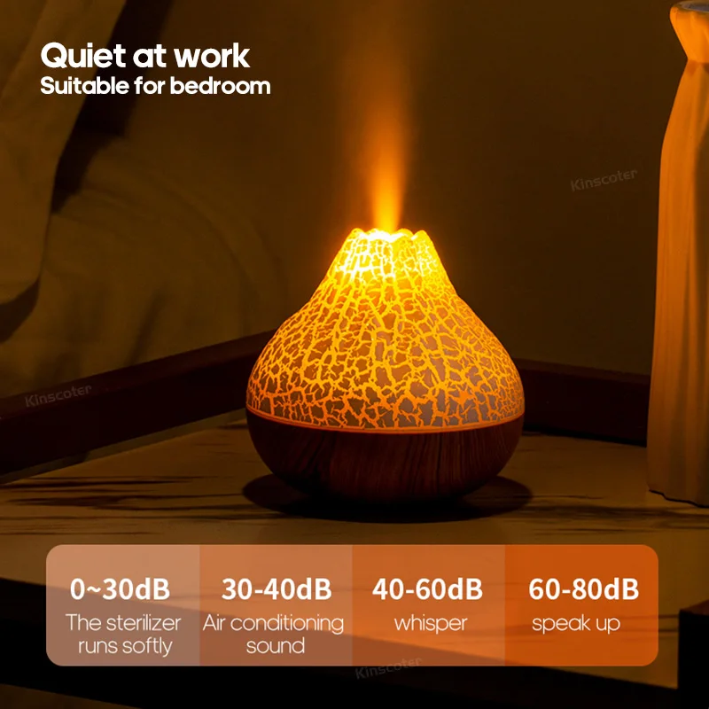 300ml Ultrasonic Volcano Air Humidifier Volcanic Portable Mini Humidifier Diffuser For Bedroom